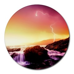 California Sea Ocean Pacific Round Mousepads by BangZart