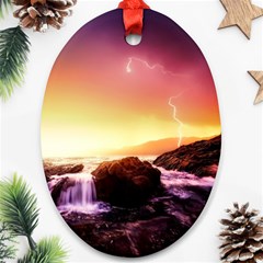 California Sea Ocean Pacific Ornament (Oval)