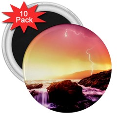 California Sea Ocean Pacific 3  Magnets (10 pack) 