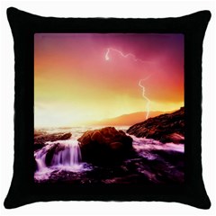 California Sea Ocean Pacific Throw Pillow Case (Black)