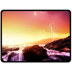 California Sea Ocean Pacific Fleece Blanket (Large) 