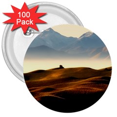 Landscape Mountains Nature Outdoors 3  Buttons (100 Pack)  by BangZart