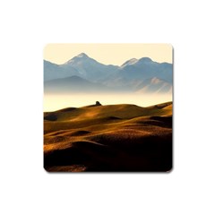 Landscape Mountains Nature Outdoors Square Magnet by BangZart