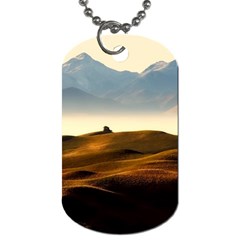 Landscape Mountains Nature Outdoors Dog Tag (one Side) by BangZart