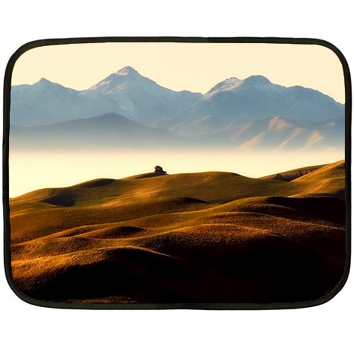 Landscape Mountains Nature Outdoors Double Sided Fleece Blanket (Mini) 