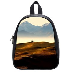 Landscape Mountains Nature Outdoors School Bag (small) by BangZart