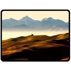 Landscape Mountains Nature Outdoors Fleece Blanket (large)  by BangZart