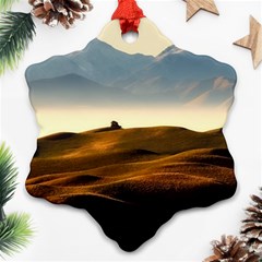 Landscape Mountains Nature Outdoors Ornament (snowflake) by BangZart