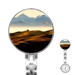 Landscape Mountains Nature Outdoors Stainless Steel Nurses Watch by BangZart