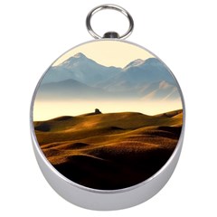 Landscape Mountains Nature Outdoors Silver Compasses by BangZart