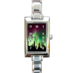 Aurora Borealis Northern Lights Rectangle Italian Charm Watch by BangZart