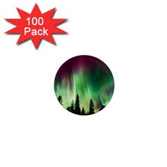 Aurora Borealis Northern Lights 1  Mini Magnets (100 Pack)  by BangZart