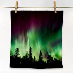 Aurora Borealis Northern Lights Face Towel by BangZart