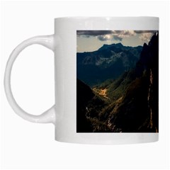 Italy Valley Canyon Mountains Sky White Mugs by BangZart