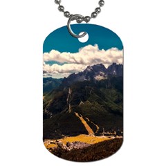 Italy Valley Canyon Mountains Sky Dog Tag (one Side) by BangZart