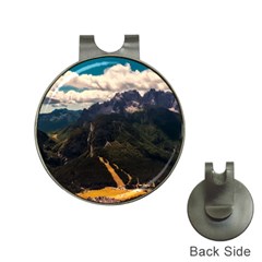 Italy Valley Canyon Mountains Sky Hat Clips With Golf Markers by BangZart