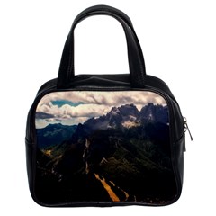 Italy Valley Canyon Mountains Sky Classic Handbags (2 Sides) by BangZart