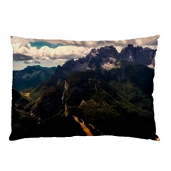 Italy Valley Canyon Mountains Sky Pillow Case by BangZart