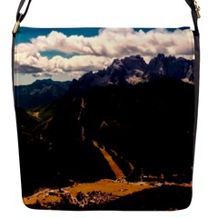 Italy Valley Canyon Mountains Sky Flap Messenger Bag (s) by BangZart