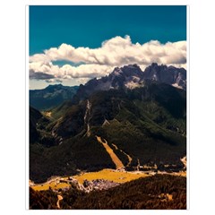 Italy Valley Canyon Mountains Sky Drawstring Bag (small) by BangZart