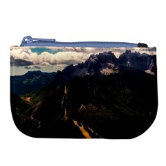 Italy Valley Canyon Mountains Sky Large Coin Purse by BangZart