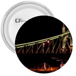 Budapest Hungary Liberty Bridge 3  Buttons Front