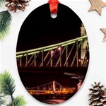 Budapest Hungary Liberty Bridge Ornament (Oval) Front