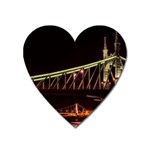 Budapest Hungary Liberty Bridge Heart Magnet Front