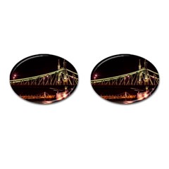 Budapest Hungary Liberty Bridge Cufflinks (oval) by BangZart