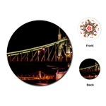 Budapest Hungary Liberty Bridge Playing Cards (Round)  Front