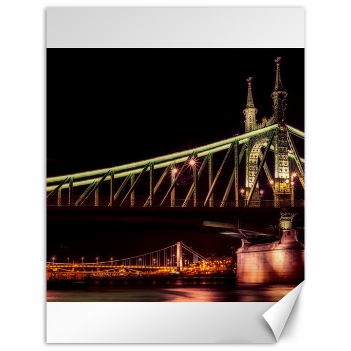 Budapest Hungary Liberty Bridge Canvas 12  x 16  