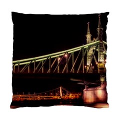 Budapest Hungary Liberty Bridge Standard Cushion Case (two Sides) by BangZart