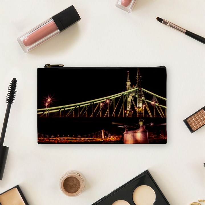 Budapest Hungary Liberty Bridge Cosmetic Bag (Small) 