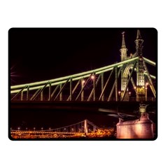 Budapest Hungary Liberty Bridge Fleece Blanket (small) by BangZart