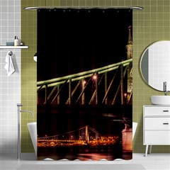 Budapest Hungary Liberty Bridge Shower Curtain 48  X 72  (small)  by BangZart