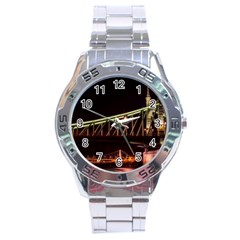 Budapest Hungary Liberty Bridge Stainless Steel Analogue Watch by BangZart