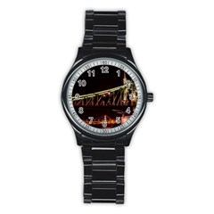 Budapest Hungary Liberty Bridge Stainless Steel Round Watch by BangZart