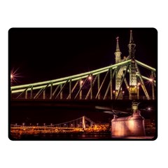 Budapest Hungary Liberty Bridge Double Sided Fleece Blanket (small)  by BangZart