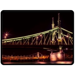 Budapest Hungary Liberty Bridge Double Sided Fleece Blanket (large)  by BangZart