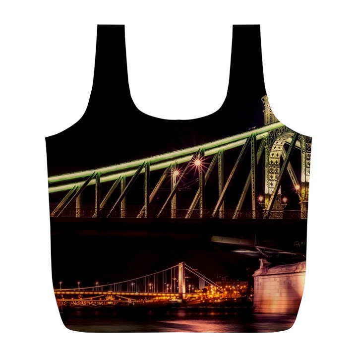 Budapest Hungary Liberty Bridge Full Print Recycle Bags (L) 