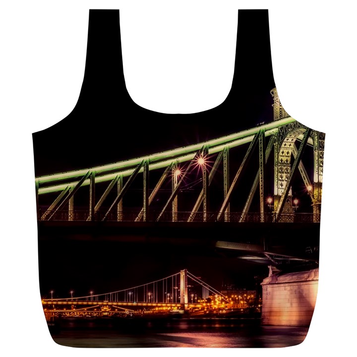 Budapest Hungary Liberty Bridge Full Print Recycle Bags (L) 