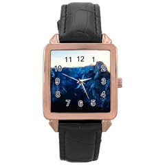 Yosemite National Park California Rose Gold Leather Watch  by BangZart