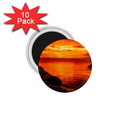 Alabama Sunset Dusk Boat Fishing 1 75  Magnets (10 Pack)  by BangZart