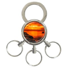 Alabama Sunset Dusk Boat Fishing 3-ring Key Chains by BangZart