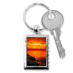 Alabama Sunset Dusk Boat Fishing Key Chains (rectangle)  by BangZart