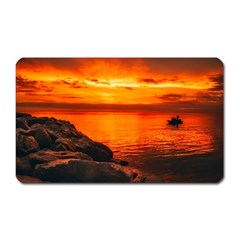 Alabama Sunset Dusk Boat Fishing Magnet (rectangular) by BangZart