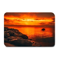 Alabama Sunset Dusk Boat Fishing Plate Mats by BangZart