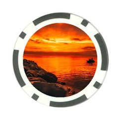 Alabama Sunset Dusk Boat Fishing Poker Chip Card Guard (10 Pack) by BangZart