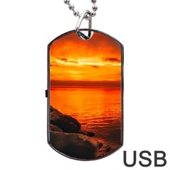 Alabama Sunset Dusk Boat Fishing Dog Tag Usb Flash (two Sides) by BangZart