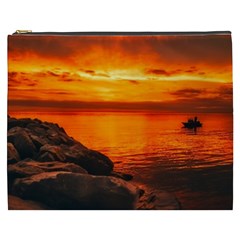 Alabama Sunset Dusk Boat Fishing Cosmetic Bag (xxxl)  by BangZart